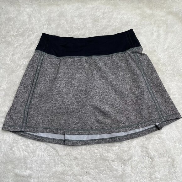 Lululemon LW8A82T Women's Heather Grey Pace Rival A-Line Skirt Skort Size 2 - Picture 1 of 7